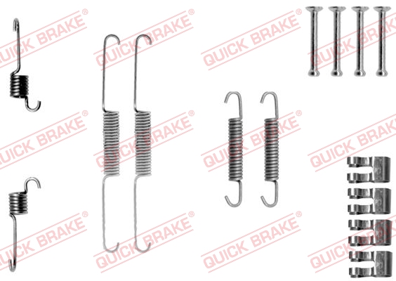 QUICK BRAKE Lisatarvikute komplekt, trummelpiduriklotsid 105-0763
