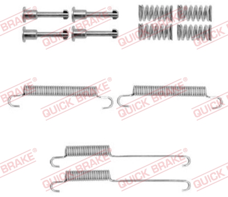 QUICK BRAKE Lisatarvikute komplekt, käsipiduri klotsid 105-0892
