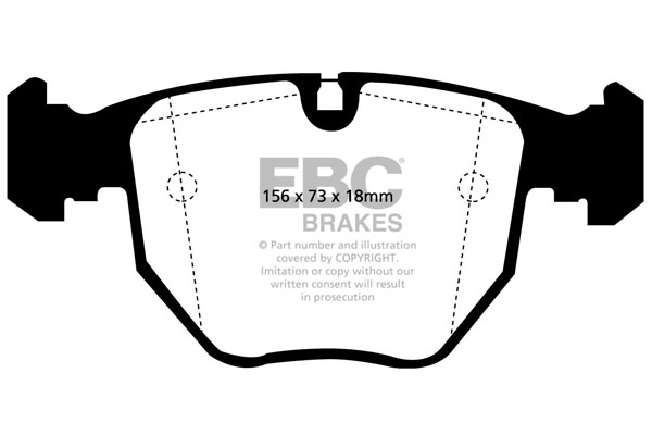 EBC Brakes Piduriklotside komplekt, ketaspidur DP21036