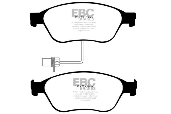EBC Brakes Piduriklotside komplekt, ketaspidur DP41535R