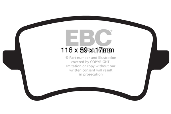 EBC Brakes Piduriklotside komplekt, ketaspidur DP41988R