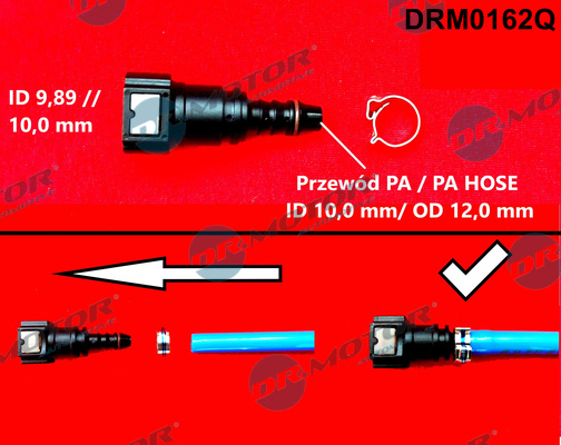 Dr.Motor Automotive Łącznik przewodu elastycznego, przewód paliwowy DRM0162Q