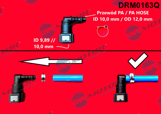 Dr.Motor Automotive Łącznik przewodu elastycznego, przewód paliwowy DRM0163Q