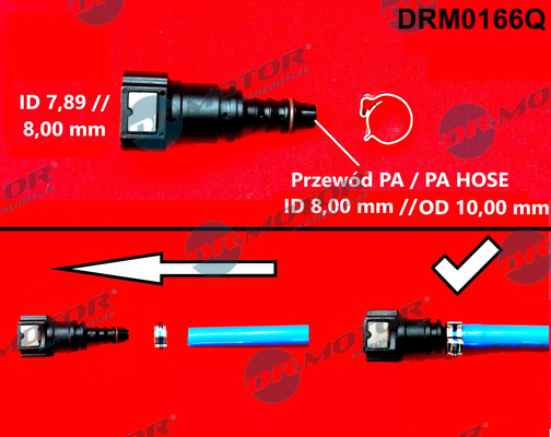 Dr.Motor Automotive Łącznik przewodu elastycznego, przewód paliwowy DRM0166Q