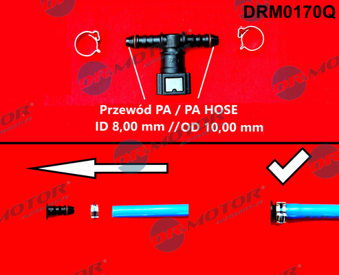 Dr.Motor Automotive Łącznik przewodu elastycznego, przewód paliwowy DRM0170Q