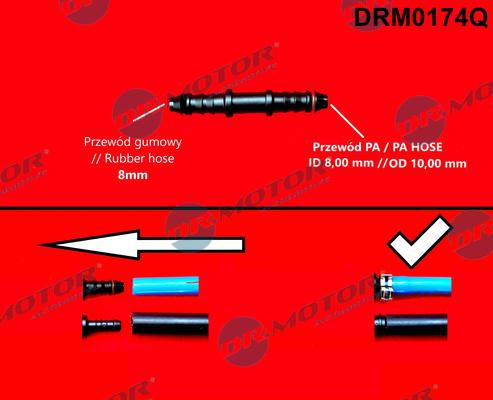 Dr.Motor Automotive Łącznik przewodu elastycznego, przewód paliwowy DRM0174Q