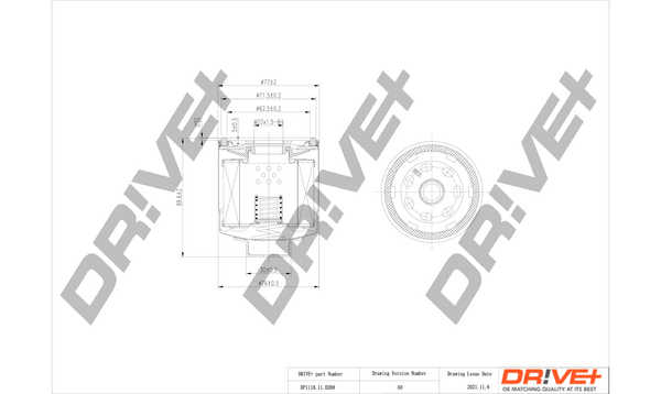 Dr!ve+ Oljefilter DP1110.11.0268