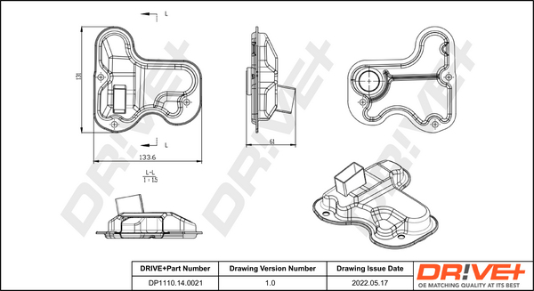 Dr!ve+ Hydrauliikkasuodatin, automaattivaihteisto DP1110.14.0021