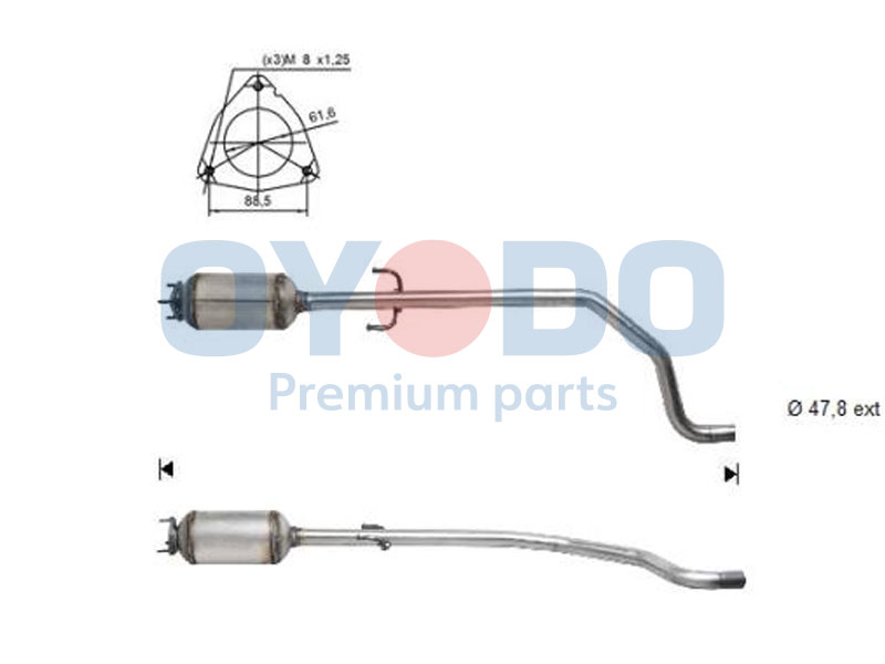 Oyodo DPF kübemefilter 20N0096-OYO