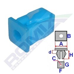 ROMIX Clip, listwa ochronna 15030