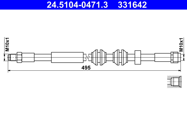 ATE Pidurivoolik 24.5104-0471.3