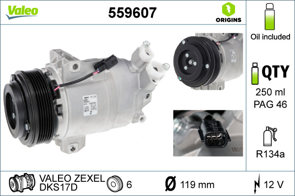 VALEO Kompresor, klimatyzacja 559607