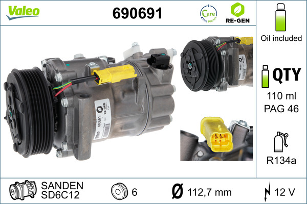 VALEO Kompressor,kliimaseade 690691