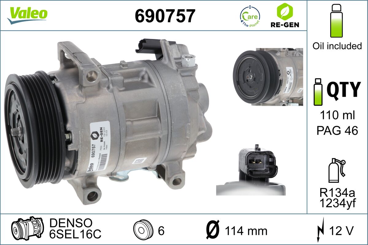 VALEO Kompressor,kliimaseade 690757
