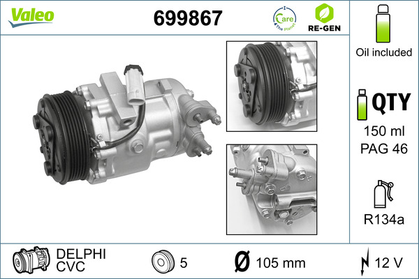 VALEO Kompressor,kliimaseade 699867