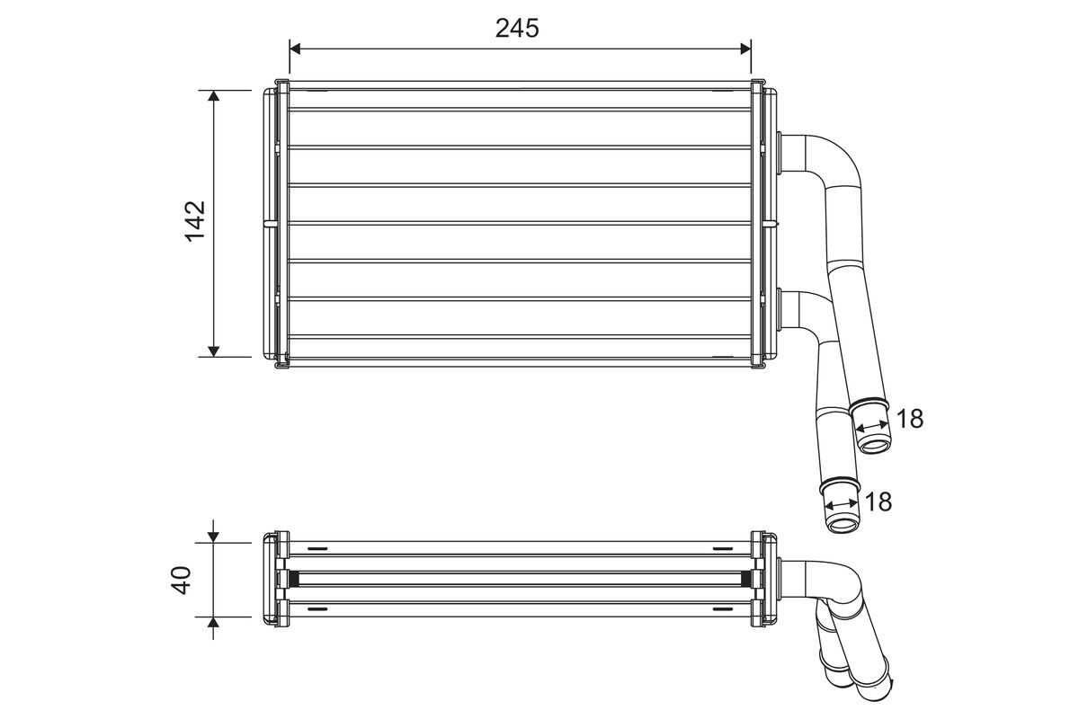 VALEO Värmeväxlare, kupévärmare 811599