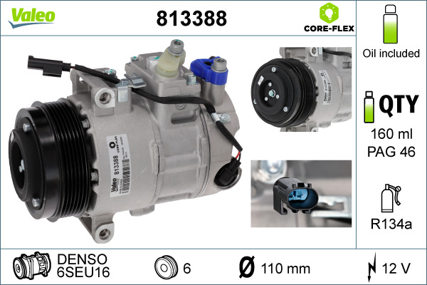 VALEO Kompressor,kliimaseade 813388
