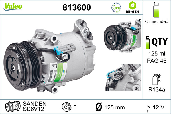 VALEO Kompressor,kliimaseade 813600