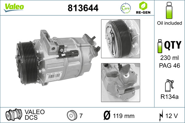 VALEO Kompressor,kliimaseade 813644