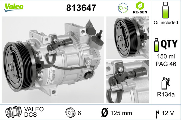 VALEO Kompressor,kliimaseade 813647