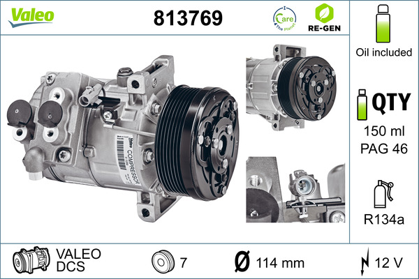 VALEO Kompressor,kliimaseade 813769