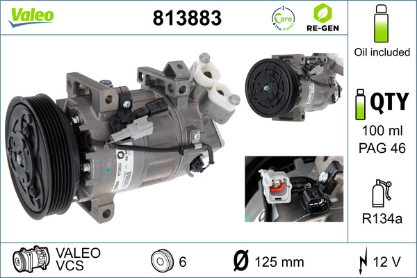 VALEO Kompressor,kliimaseade 813883