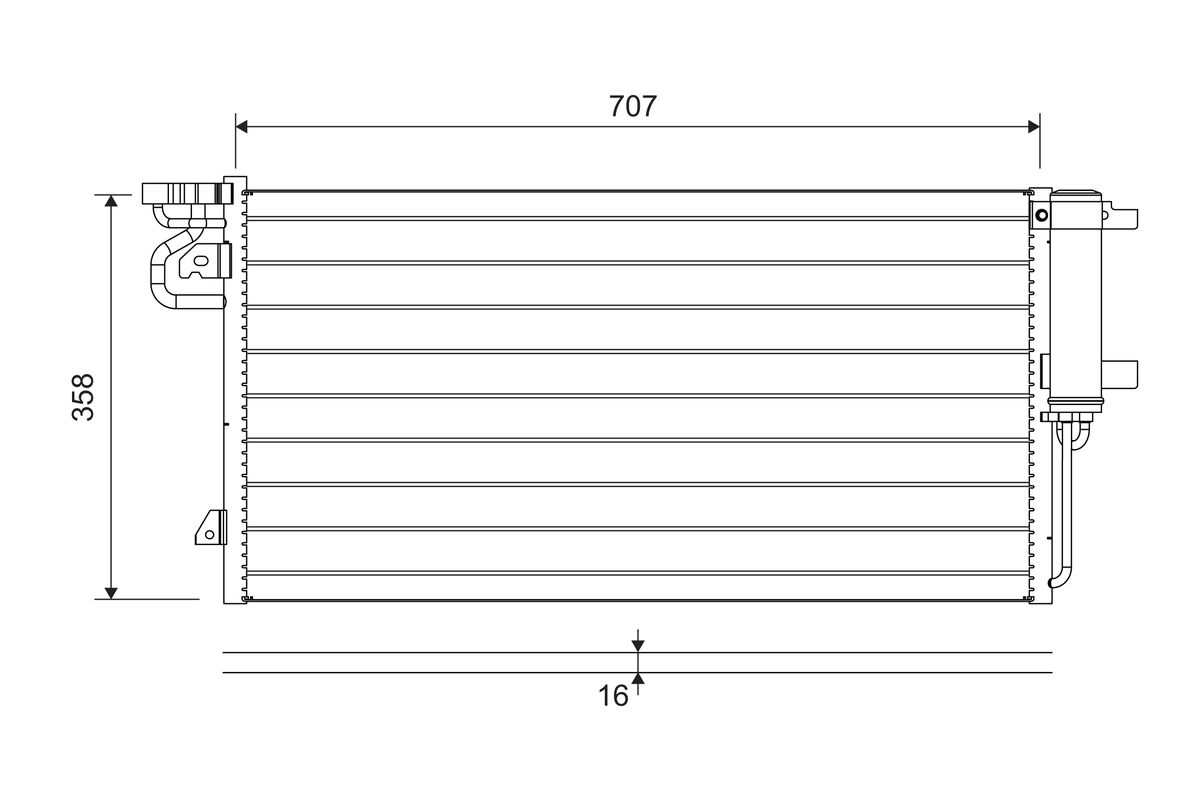 VALEO Kondensor, klimatanläggning 822690