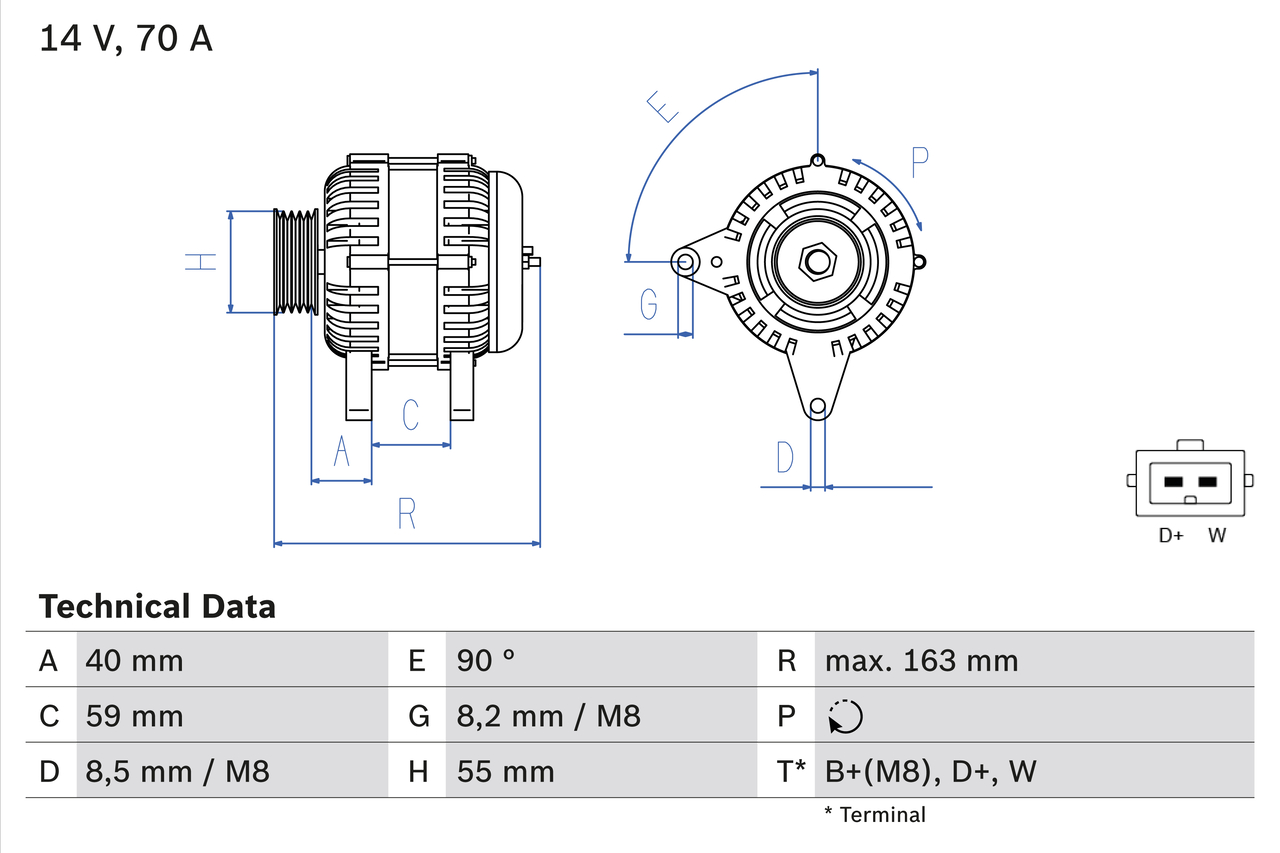 BOSCH Generaator 0 986 038 390