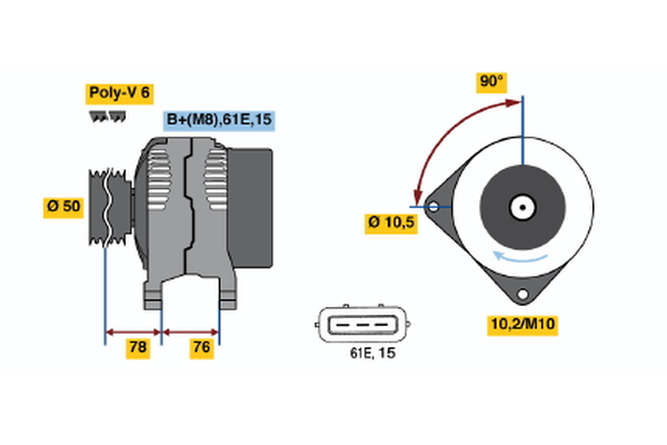 BOSCH Generaator 0 986 039 720