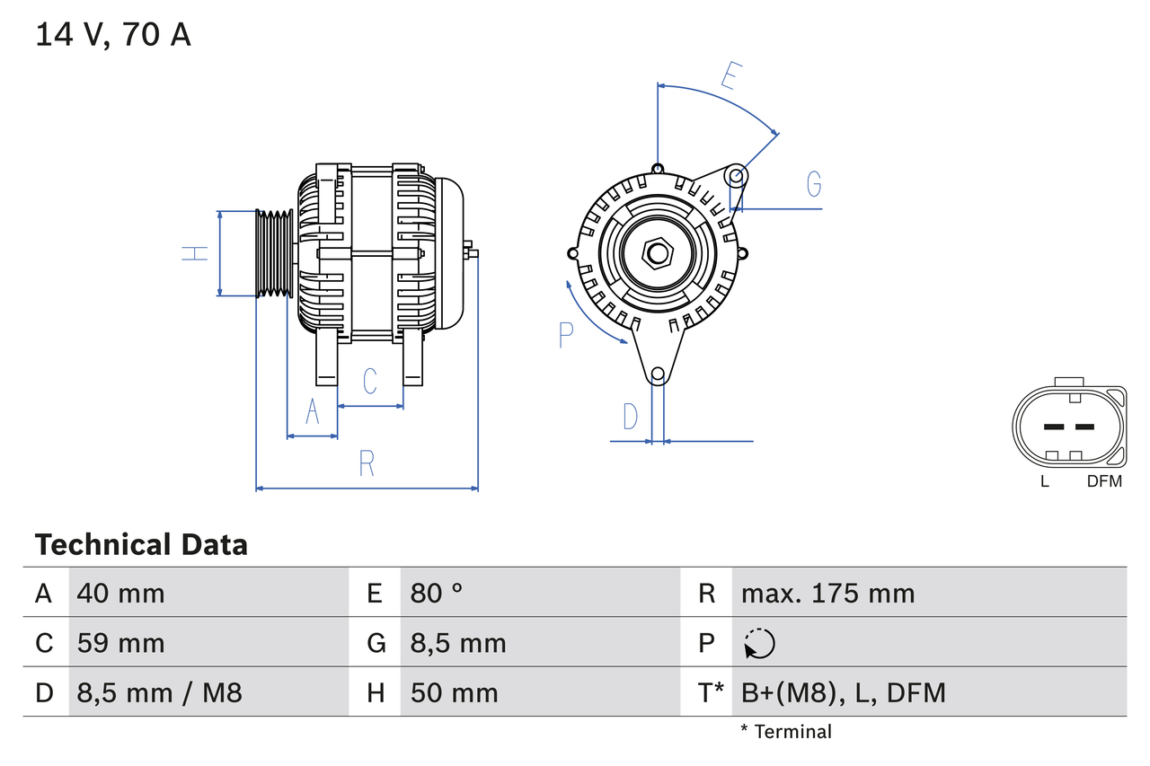 BOSCH Generaator 0 986 042 620