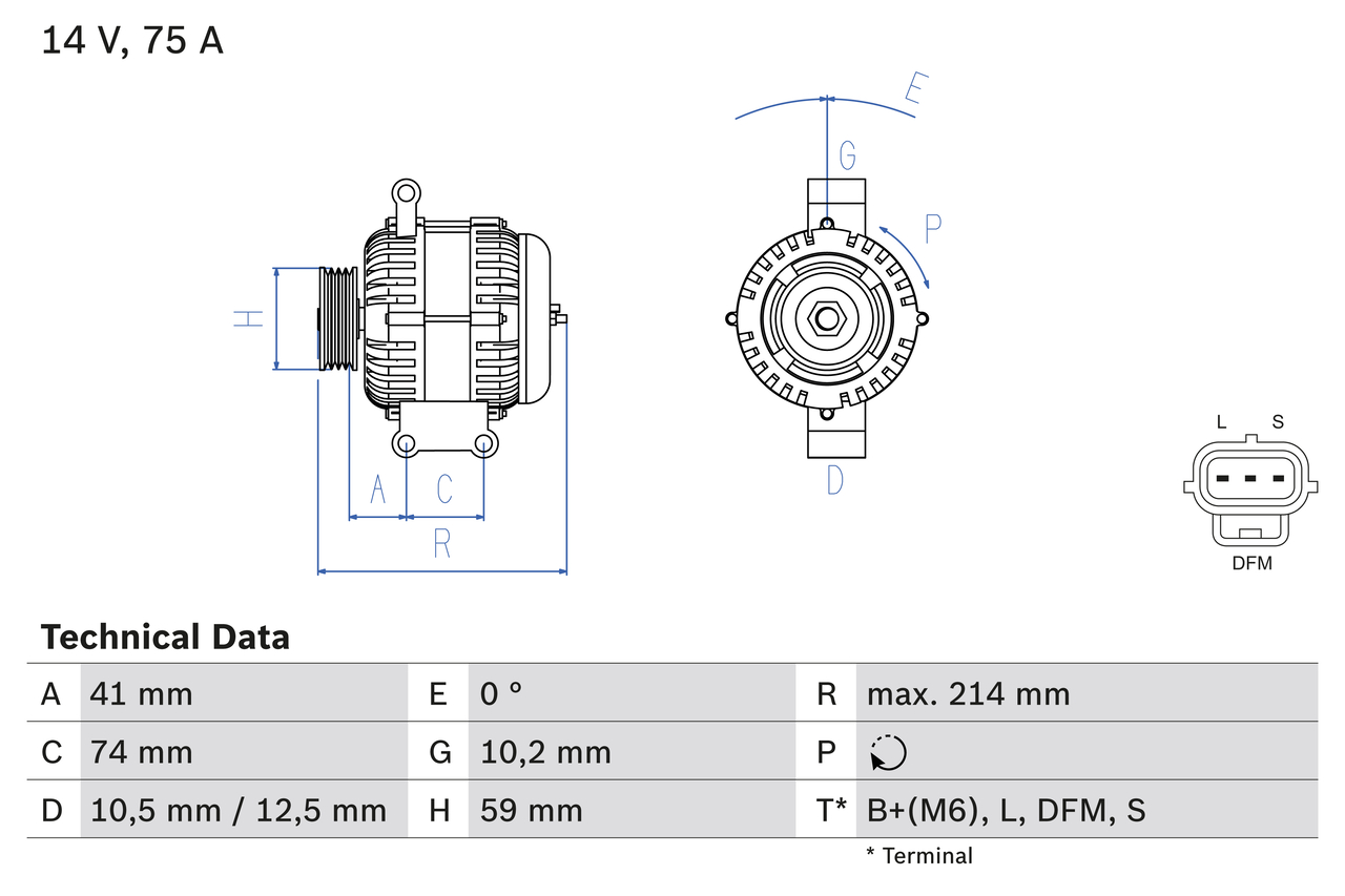 BOSCH Generaator 0 986 042 650