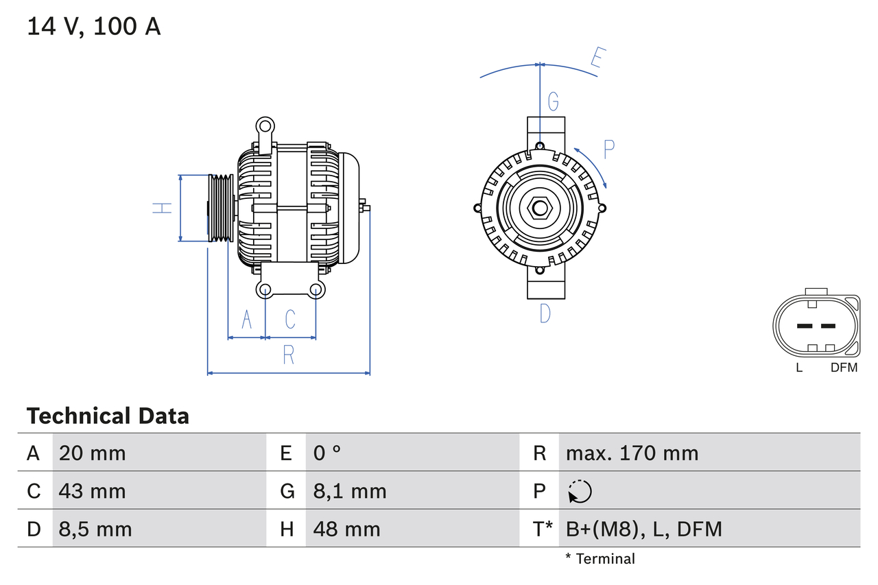BOSCH Generaator 0 986 047 220