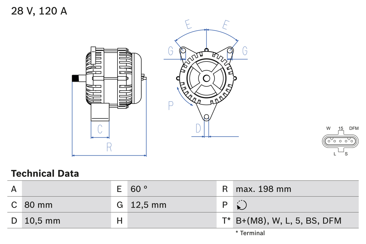 BOSCH Generaator 0 986 049 820