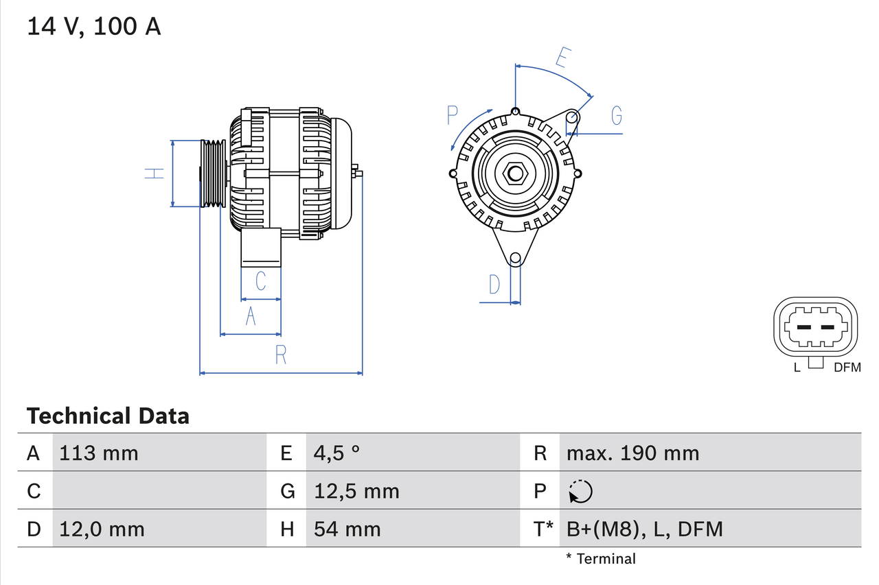BOSCH Generaator 0 986 081 410