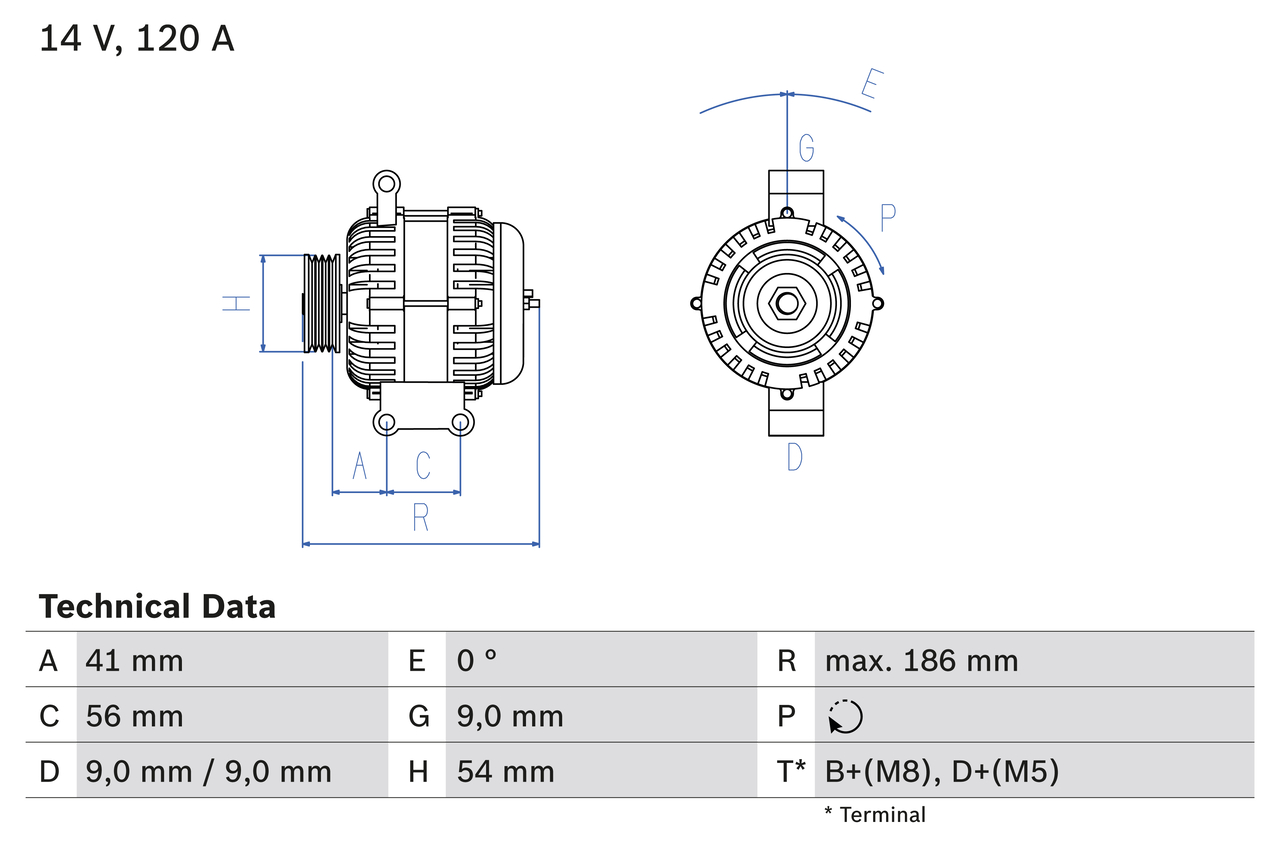 BOSCH Generaator 0 986 083 250