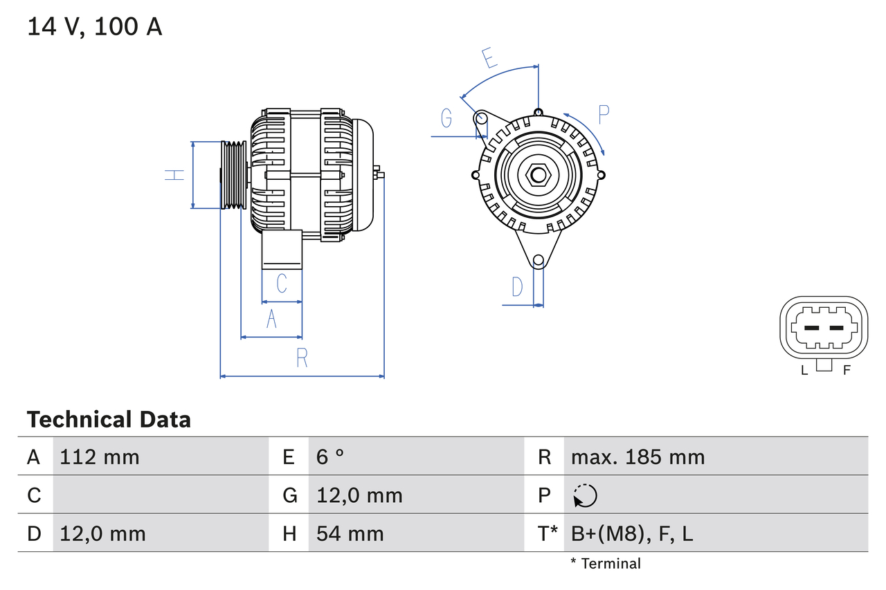 BOSCH Generaator 0 986 083 450