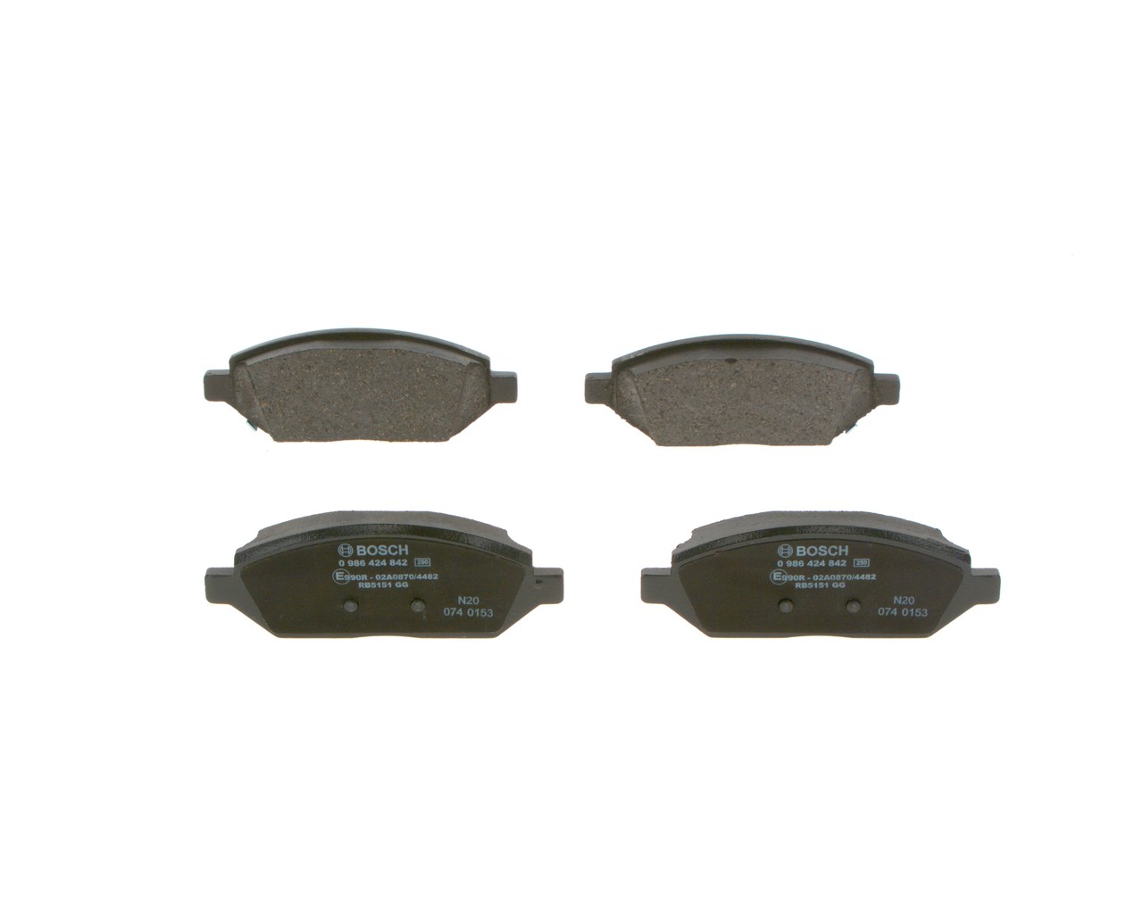 BOSCH Piduriklotside komplekt, ketaspidur 0 986 424 842