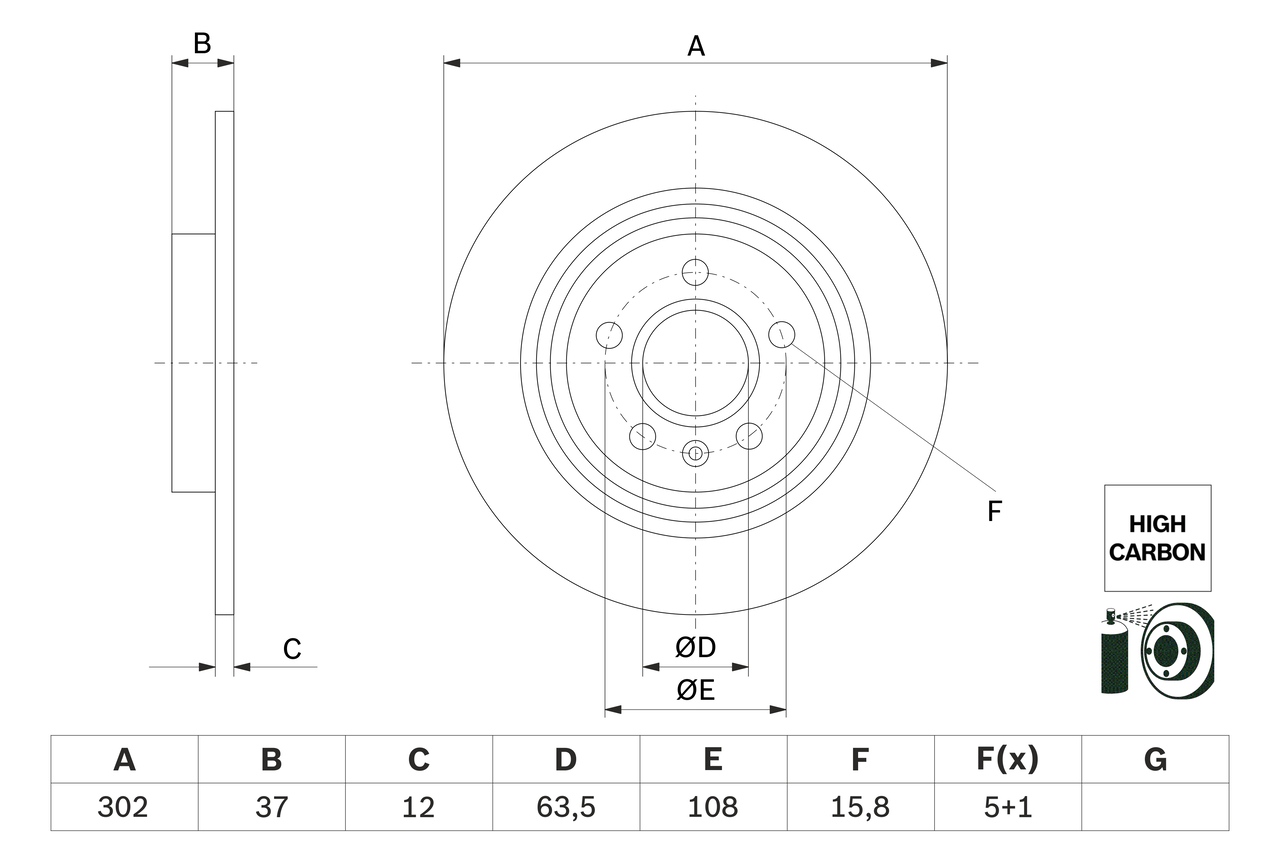 BOSCH Jarrulevy 0 986 479 G98