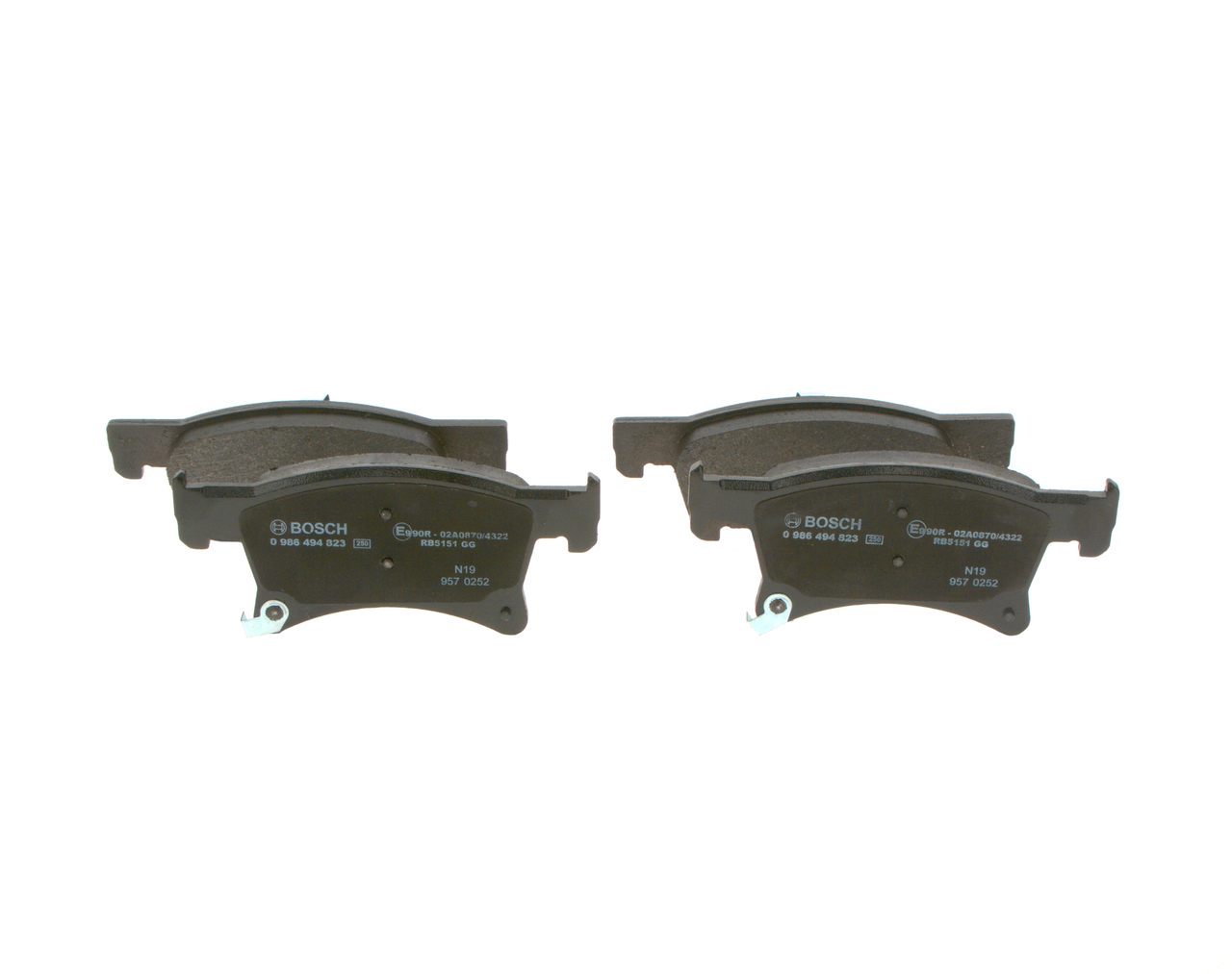 BOSCH Piduriklotside komplekt, ketaspidur 0 986 494 823