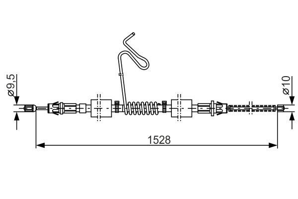 BOSCH Vajer, parkeringsbroms 1 987 477 178