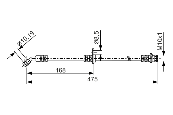BOSCH Pidurivoolik 1 987 481 326
