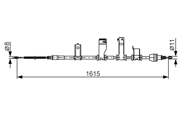 BOSCH Cięgło, hamulec postojowy 1 987 482 349