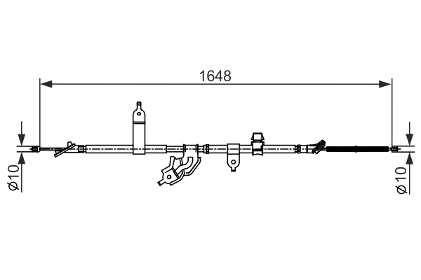 BOSCH Cięgło, hamulec postojowy 1 987 482 442
