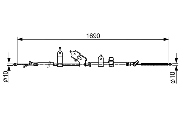 BOSCH Cięgło, hamulec postojowy 1 987 482 443