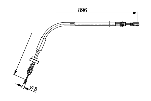 BOSCH Vajer, parkeringsbroms 1 987 482 543