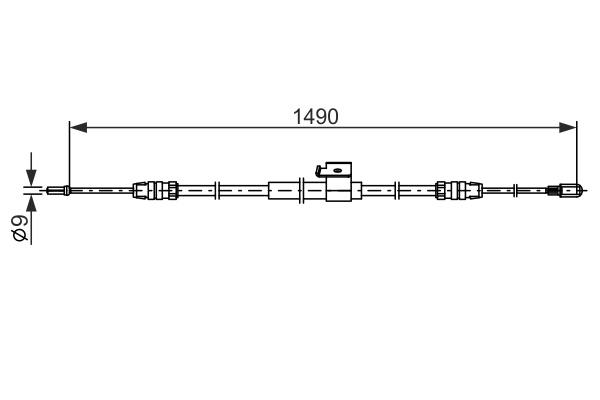 BOSCH Vajer, parkeringsbroms 1 987 482 832
