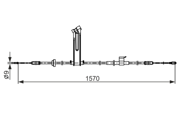 BOSCH Vajer, parkeringsbroms 1 987 482 833