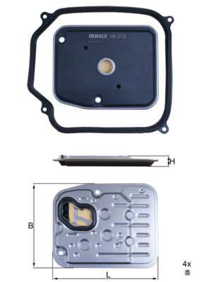 KNECHT Hüdraulikafilter,automaatkäigukast HX 272D1