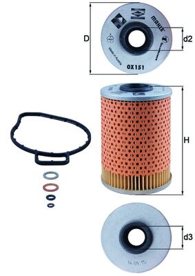 KNECHT Õlifilter OX 151D