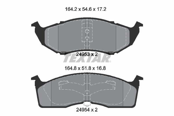 TEXTAR Piduriklotside komplekt, ketaspidur 2495301